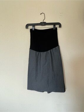 Black and Gray Maternity Pencil Skirt